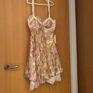For Love & Lemons Madame Brocade Cut Out Dress